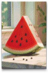  Gyémántszemes kirakó - Görögdinnye darab Méret: 20x30cm, Keretezés: Keret nélkül (csak a vászon), Gyémántok: Kerek