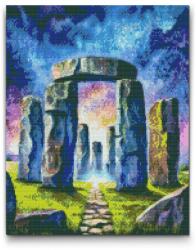  Gyémántszemes kirakó - Varázslatos Stonehenge Méret: 40x50cm, Keretezés: Kartonlemezen, Gyémántok: Négyzet alakú