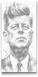  PontPöttyöző - John F. Kennedy Méret: 40x80cm, Keretezés: Keret nélkül (csak a vászon), Szín: Kék
