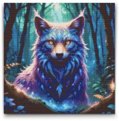 Gyémántszemes kirakó - Mágikus róka Méret: 50x50cm, Keretezés: Keret nélkül (csak a vászon), Gyémántok: Négyzet alakú