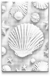  PontPöttyöző - Kagylók a tengerparton Méret: 40x60cm, Keretezés: Keret nélkül (csak a vászon), Szín: Piros