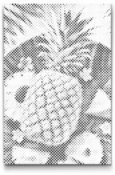  PontPöttyöző - Lédús ananász Méret: 40x60cm, Keretezés: Keret nélkül (csak a vászon), Szín: Kék