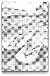  PontPöttyöző - Flip-flop a tengerparton Méret: 20x30cm, Keretezés: Keret nélkül (csak a vászon), Szín: Kék