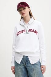 Guess Jeans pamut melegítőfelső fehér, női, nyomott mintás, W5RQ25 K68I4 - fehér L