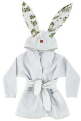 MimiNu Halat de baie, MimiNu, 2 - 5 ani, bumbac si thermo fleece, Detective Natural (6426972022446)