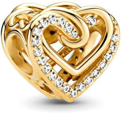 Pandora Moments Szikrázó összefonódó szívek shine charm (769270C01)