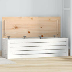vidaXL fehér tömör fenyőfa tárolóláda 109 x 36, 5 x 33 cm (VD823625)