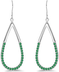  Ezüst Fülbevaló Brazil Smaragddal, Y57969