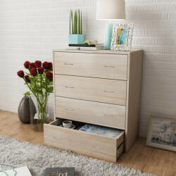 vidaXL tölgyfa színű 4 fiókos komód 60 x 30, 5 x 71 cm (VD242544)