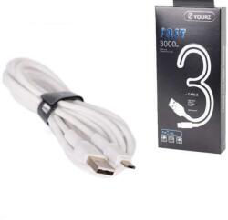 Royal Кабел Royal YOURZ 0468, от USB Type A(м) към micro USB B(м) 3m, бял (21015044)