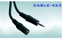 Royal Кабел Royal CABLE-423/5 H 3.5 stereo M/F, от 1x 3.5mm TRS(м) към 1x 3.5mm TRS(ж), 5m, черен, никелирани конектори