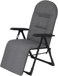 Patio Galaxy Plus összecsukható kerti szék lábtartóval szürke (5907078475189)
