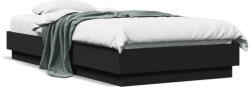 vidaXL fekete ágykeret LED-világítással 75 x 190 cm (VD839547)