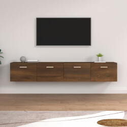 vidaXL 2 db barna tölgy színű szerelt fa faliszekrény 100x36, 5x35 cm (VD3115667)