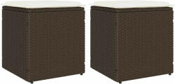 vidaXL - Polyrattan Kerti Szék (2 db) - Barna - 40x40x43 cm (VD4104040)