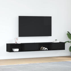 vidaXL 2 db fekete tölgy színű szerelt fa TV-szekrény 100x31x25, 5cm (VD861475)