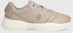 Tommy Hilfiger bőr sportcipő TECH HEEL RUNNER bézs, FW0FW07701 - bézs Női 36