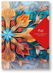TopTimer Tanári zsebkönyv TOPTIMER Prof fóliázott papírborító A/5 heti 145x205 mm Mandala 2025-2026 (26P100J-00E) - vectraline