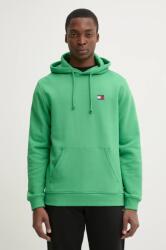 Tommy Hilfiger pamut melegítőfelső zöld, sima, kapucnis, DM0DM20258 - zöld XL