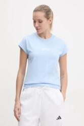 adidas pamut póló Essentials Linear női, JG8660 - kék L