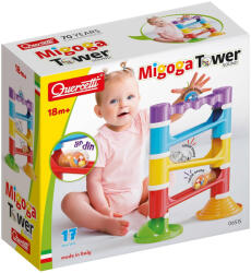 Quercetti Quercetti: Set de joc pistă de bile Migoga Tower cu 17 piese (6515Q)