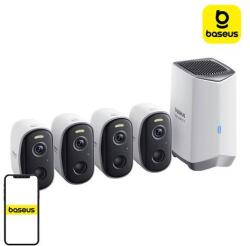 BASEUS N1 Baseus 2K biztonsági kamera 4 darabos szett (fehér) (S0TW022131) - wincity