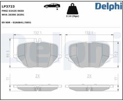 DELPHI Set placute frana DELPHI LP3723 (LP3723)