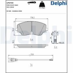 DELPHI Set placute frana DELPHI LP3733 (LP3733)
