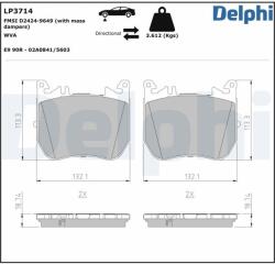 DELPHI Set placute frana, frana disc DELPHI LP3714 - fixbox