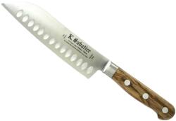 Sabatier 1110SA20AOL Cutit de gatit oriental, olive, lungime 17cm, cu buzunare de aer, maner din lemn de maslin, Sabatier Authentique (1110SA20AOL)