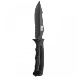 SOG KNIVES Cutit tactic SOG SEAL Strike Black TiNi, otel AUS-8, lama partial zimtata 125 mm (SS1003-CP)