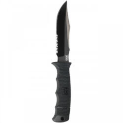SOG KNIVES Cutit tactic SOG SEAL Pup Elite Black TiNi, otel AUS-8, lama partial zimtata 123 mm (E37T-K)