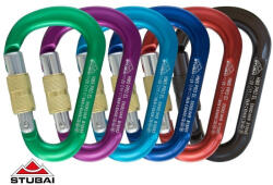 Stubai 977781 Carabina HMS PRO EASYLOCK cu surub, anod. , Stubai (Culoare: Turquaz) (977781T)