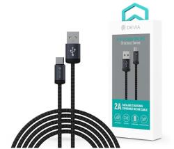 DEVIA ST108011 Gracious Series 1m 10W USB/Type-C fekete adat-és töltőkábel (ST108011) - pcx