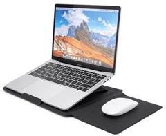 Cellect bőrhatású multifunkciós laptoptartó, fekete (CEL-LAPT-HOLDERLE-BK) (CEL-LAPT-HOLDERLE-BK)