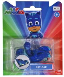 PJ Masks Figurina cu vehicul Eroi in pijama Cat-Car, 7 cm Figurina