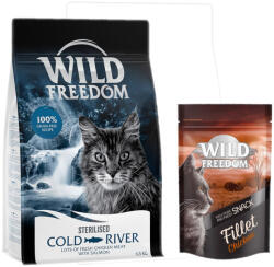 Wild Freedom 6, 5kg Wild Freedom Adult "Cold River" Sterilised lazac száraz macskatáp+100g Wild Freedom Filet csirke macskasnack ingyen