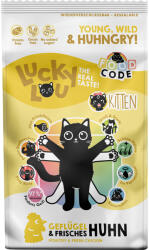 Lucky Lou Gazdaságos csomag: 2x1, 7kg Lucky Lou Kitten baromfi & csirke száraz macskatáp