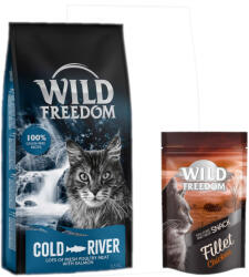 Wild Freedom 6, 5kg Wild Freedom Adult 'Cold River' lazac száraz macskatáp+100g Wild Freedom Filet csirke macskasnack ingyen