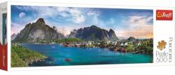 Trefl Puzzle Trefl, Panorama Arhipelagul norvegian Lofoten, 500 piese Puzzle
