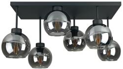 Keter Lighting Lustră aplicată NESSA 6xE27/60W/230V negru/negru fumuriu (KE0131)