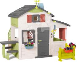 Smoby Căsuță cu grădină și uși complete Friends House Life Smoby extensibilă (SM810250-C) Casuta pentru copii