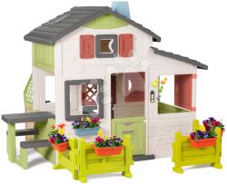 Smoby Căsuță cu două grădinițe Friends House Life Smoby extensibilă (SM810250-E) Casuta pentru copii