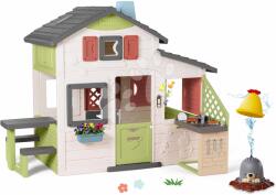 Smoby Set căsuţa Prietenilor și pista de apă Cârtiță Friends House Life Smoby extensibilă cu bucătărie și sonerie electronică (SM810207-15) Casuta pentru copii