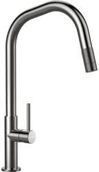 SCHOCK Schock Talinos konyhai csaptelep rozsdamentes acél, kihúzható fejjel, 2 funkciós zuhany, kerámiabetét (545120EDM)