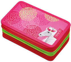 Herlitz Penar echipat 31 piese 3 fermoar, Motiv bloomy horse (50038770) Penar