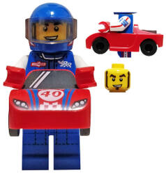 LEGO® Minifigurák Versenyautó jelmezes fiú - kiegészítő nélkül col324 (col324)
