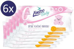 Linteo Baby Soft and Cream nedves törlőkendő 6 x 72 db