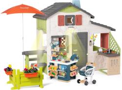 Smoby Házikó bevásárlóközpont Friends House DeLuxe Life Smoby bővíthető és étterem (SM810250-T)