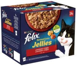 FELIX Sensations Jellies macskaeledel, marha, csirke, kacsa, bárány, 96x85g